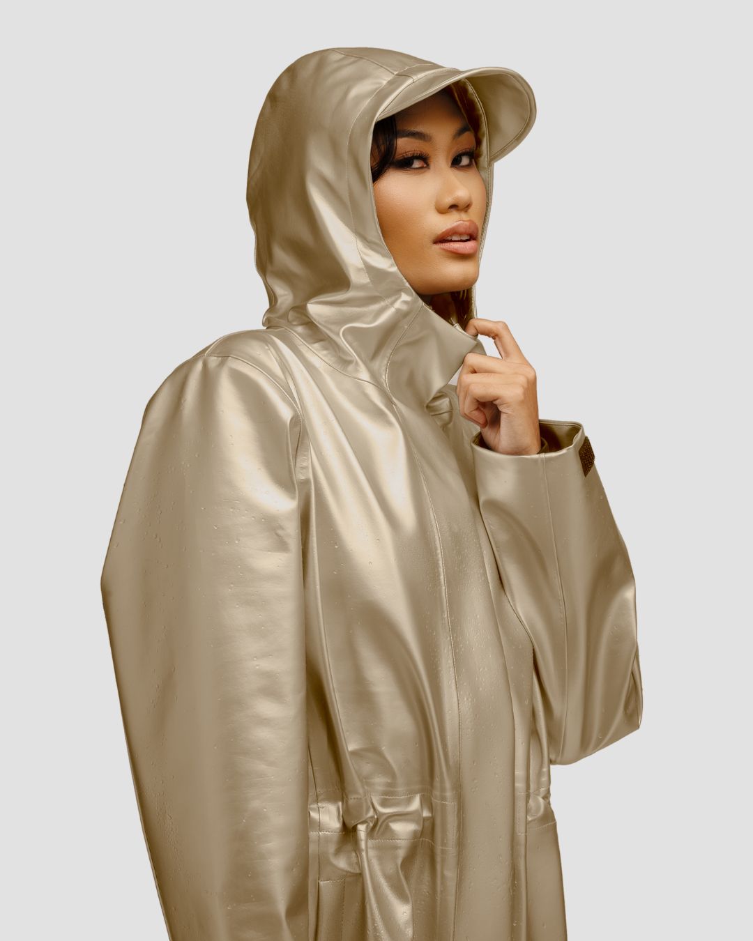Warm & Weatherproof Gift Set: Satin-Lined Rain Jacket & Winter Hairbrella