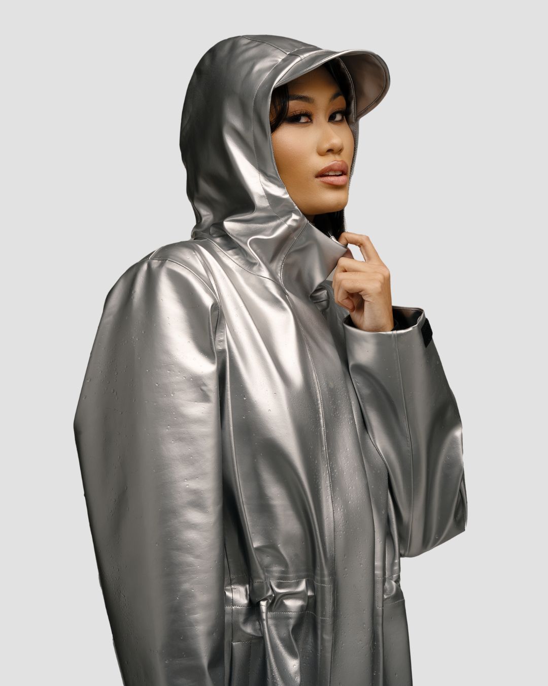 Warm & Weatherproof Gift Set: Satin-Lined Rain Jacket & Winter Hairbrella