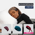 Singles Day Self-Care Trio: 1 Sleep Cap, 1 Shower Cap & A Free Headband